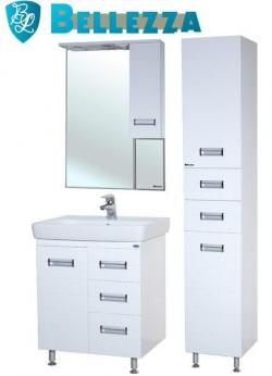 Мебель для ванной Bellezza Сиена 70 3 ящика белая